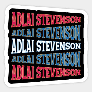 TEXT ART USA ADLAI STEVENSON Sticker